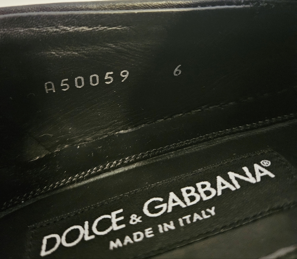 Dolce & Gabbana Wns Floral Navy Blue Denim/Leather Slip On Sz 6 Sneakers A50059 - Picture 11 of 11